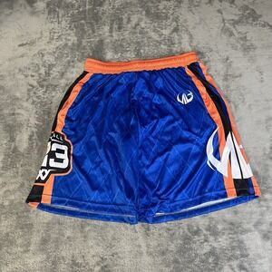 Moneyball Sportswear 3 On 3 Basketball Shorts S Blue Orange Small